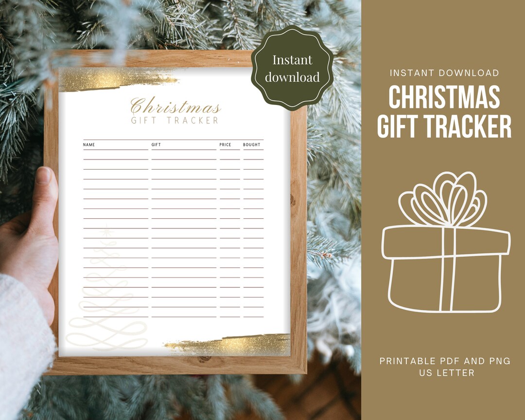 Printable Christmas Gift Tracker - Etsy