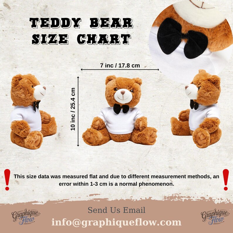 Personalized Teddy Bear With Custom T-shirt | Plush Toy Gift for ...