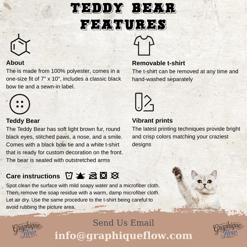 Personalized Teddy Bear With Custom T-shirt | Plush Toy Gift for ...