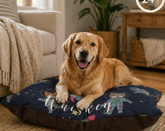 Custom Pet Bed | Personalized Dog Bed Cat Bed with Name | Custom Pet Cushion | Unique Pet Gift | Photo Pet Bed | Personalized Pet Pillow