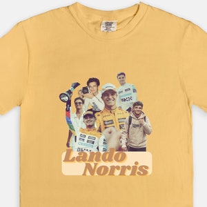 Lando Norris Vintage Style Comfort Tee, McLaren Formula 1, F1 2023, Lando Norris t shirt, Formula 1 t shirt