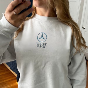 Toto Wolff Gildan Crewneck sweatshirt, Wolff Pack, Mercedes AMG Formula 1, F1 2023 merch, Toto Wolff t shirt, Lewis Hamilton, George Russell