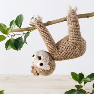 crochet pattern cute sloth Amigurumi, sloth crochet, amigurumi sloth, animal pattern, plushy, tested US & Dutch pdf, professionally designed