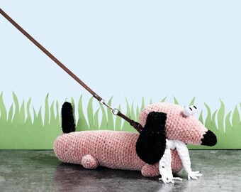 Dash de Teckel – Haakpatroon PDF (Engels & Nederlands) – Amigurumi deurstopper Hond