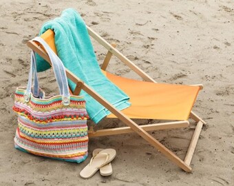 Patroon gehaakte strandtas: kleurrijke zomertas (Nederlands en Engels pdf)