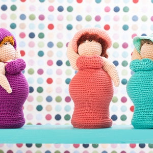 Amigurumi Crochet Pattern: Plus-Size Ladies with Floppy Hats (Digital PDF)