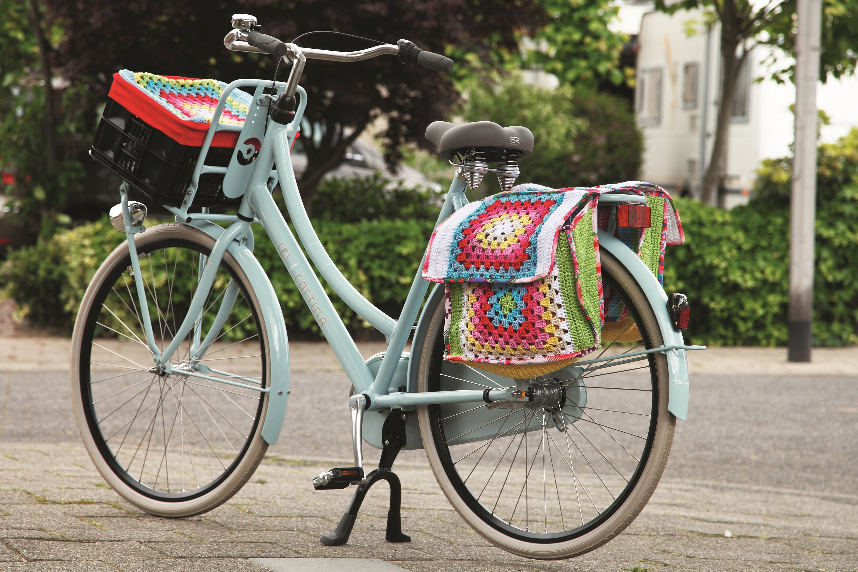 30 Bicycle Crochet Patterns for Bikes, Decor, Gifts, and Cozy Home Projects 33 Granny Square Bike Set Pattern