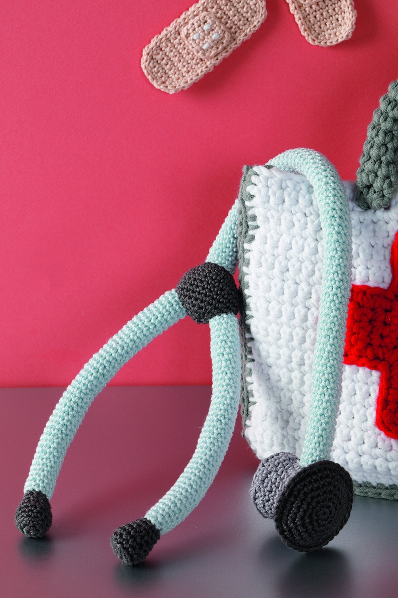 Complete Crochet Pattern Doctor's Kit Bag Stethoscope Etsy