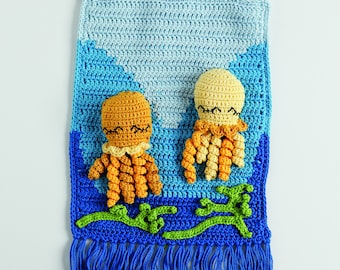 Gehaakt inktvispatroon: paar amigurumi-dieren (Nederlands en Engels pdf)
