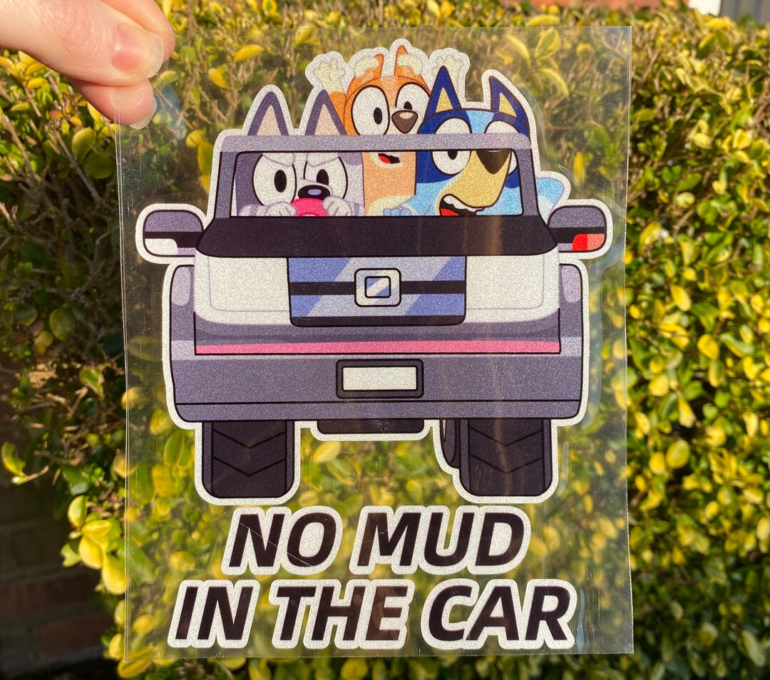 No Mud in the Car With Muffin Bluey and Bingo From Bluey Car Etsy Australia
