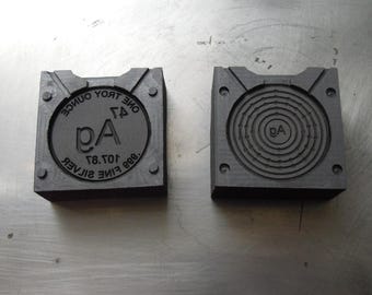 Silver Element Coin 1oz Graphite Mold
