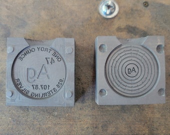 Sterling Silver Coin 1oz Graphite Mold
