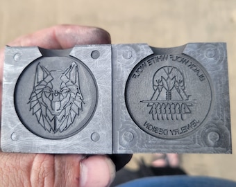 Viking Raven Penny Graphite mold for 2 sided coin - Cast your own bullion  coins!