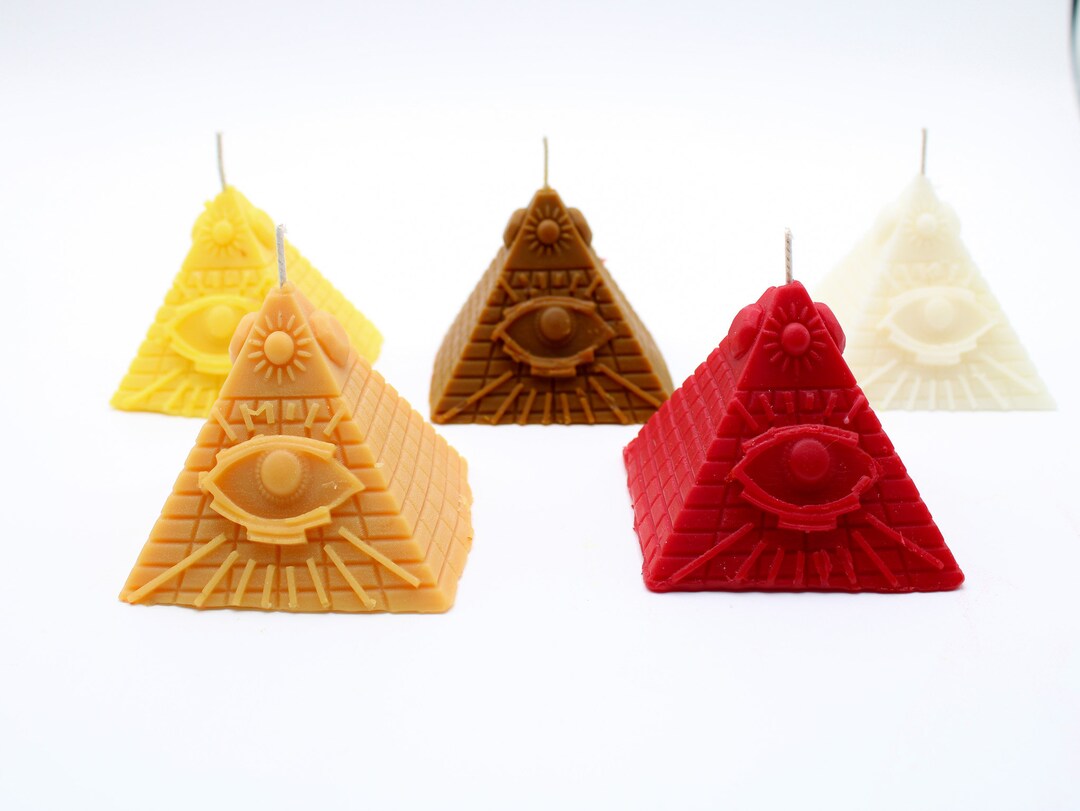Home Made, Pyramid Candle Eye of Providence, Spiritual Candles, Pyramid
