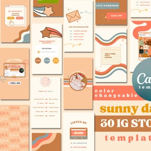 Instagram Story Canva / template /instagram template / Retro Instagram Story