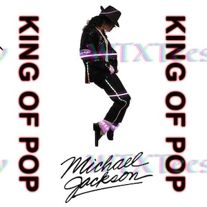 King of Pop 16 oz Beer Shaped Cup Wrap - PNG - TÉLÉCHARGEMENT NUMÉRIQUE