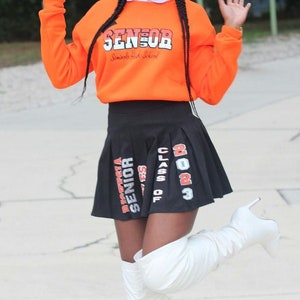 Custom 2026 Senior Sweatshirt and pleated skirt set