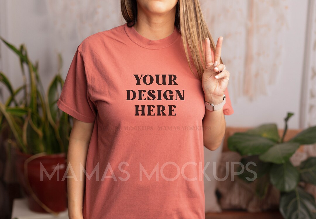 Comfort Colors 1717 Cumin Mockup, C1717 Mockup, Boho Comfort Colors