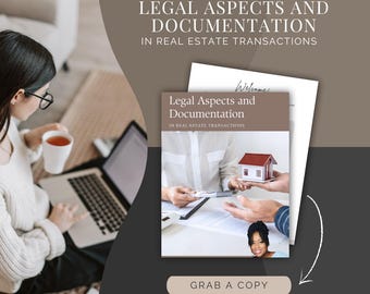 Real Estate Legal Guide for New Agents | Contracts, Closings, Disclosures, & Documentation PDF