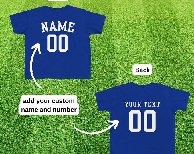 Custom Soccer Toddler Jersey, Personalized Kids Football Tee, Baby Custom Sport Jersey, Kids Birthday T-Shirt