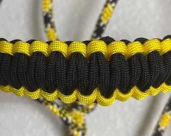 D29-Mini donkey halter-black and yellow