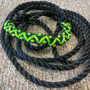 Cabestro para vaca, verde y negro, con banda nasal verde