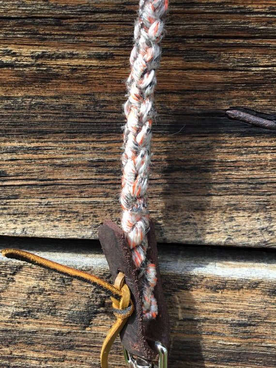 Rênes De Corde Tressées En Cuir Marron - Équitation Western - Générique