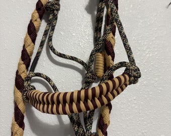 D34-Woodland mini donkey halter with lead