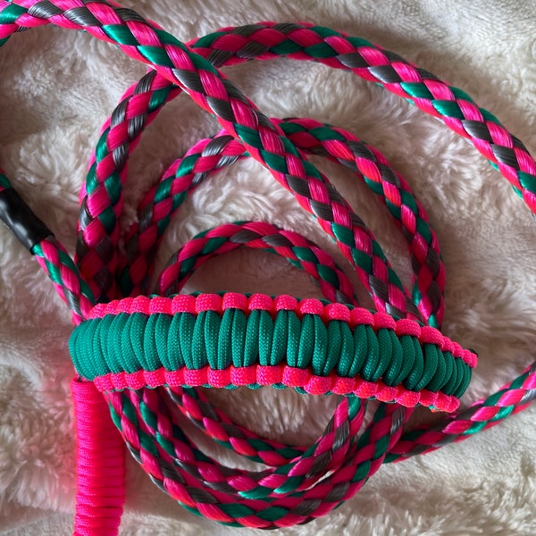 Sheep/goat halter-teal and pink