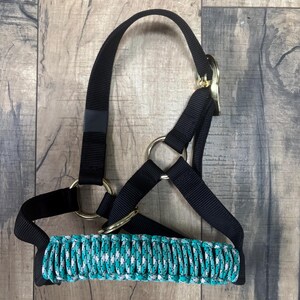 Nylon cow halters Black with color options