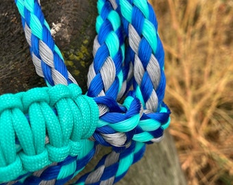 Sheep/goat halter-blue ,teal and gray