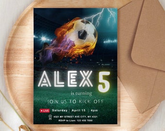 Soccer Party Invitation Template - Download & Edit in Canva!