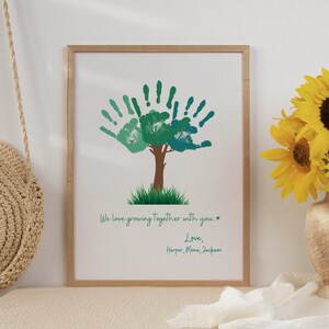Father&#39;s Day Handprint Art Daddy&#39;s Little Boy Girl DIY Fathers Day Gift from Kids Baby Handprint Craft Memory Keepsake Gift for Dad, CANVA
