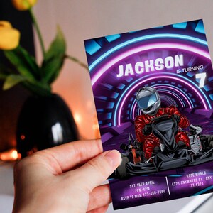 Go Kart Birthday invitation Go Kart Party Karting Invitation Go Kart Birthday Go Karting Racing invite Instant Download Racing invite CANVA