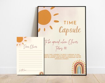 Celebrate Your Little One&#39;s Big Milestone with Our Time Capsule Template, First Trip Around The Sun Time Capsule