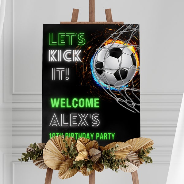 Football Welcome Sign Soccer Welcome Sign Template - Personalize Your Sports-themed Event!