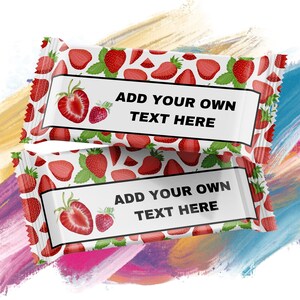 Berry First Strawberry Girl Cute Strawberries Chocolate Bar Wrapper - Customizable Cute Chocolate Bar