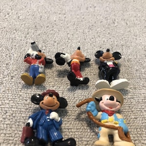 Vintage Walt Disney Applause Mickey Mouse PVC figures. Lot Of 5 1980's & 1990's image 2