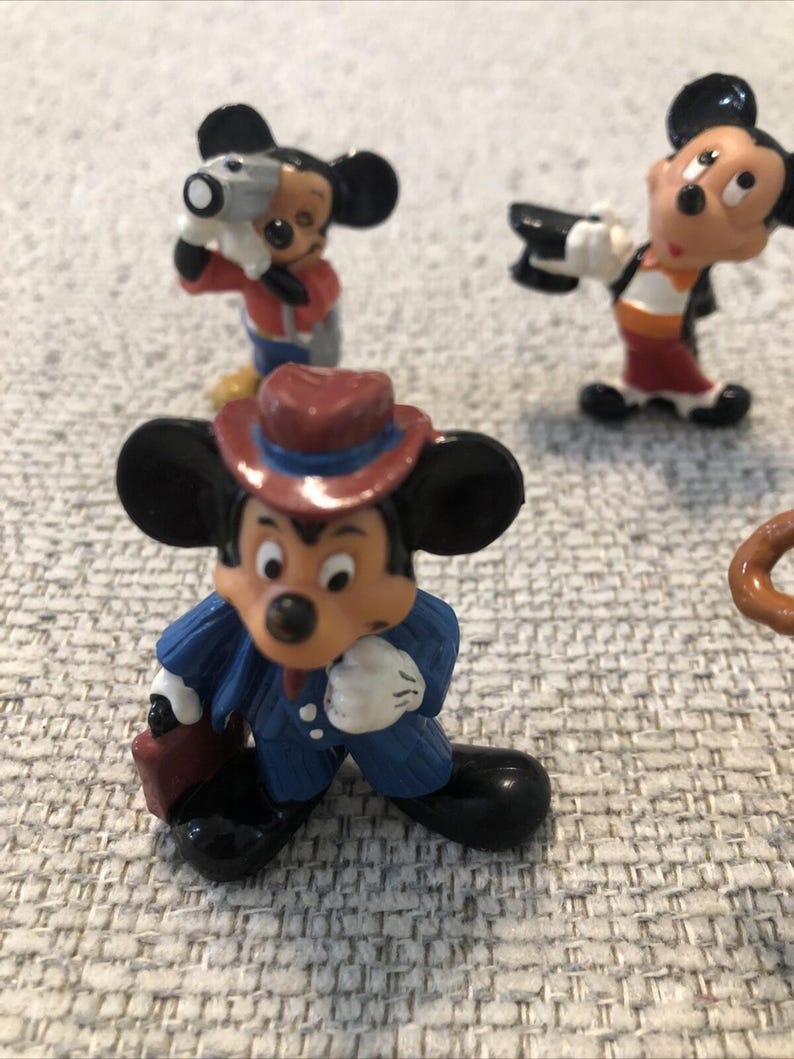 Vintage Walt Disney Applause Mickey Mouse PVC figures. Lot Of 5 1980's & 1990's image 5
