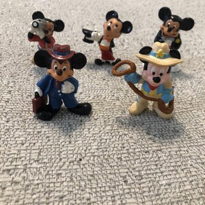 Vintage Walt Disney Applause Mickey Mouse PVC figures. Lot Of 5 1980's & 1990's image 4