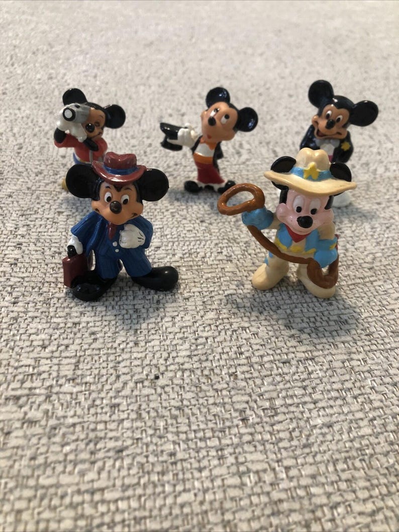 Vintage Walt Disney Applause Mickey Mouse PVC figures. Lot Of 5 1980's & 1990's image 4