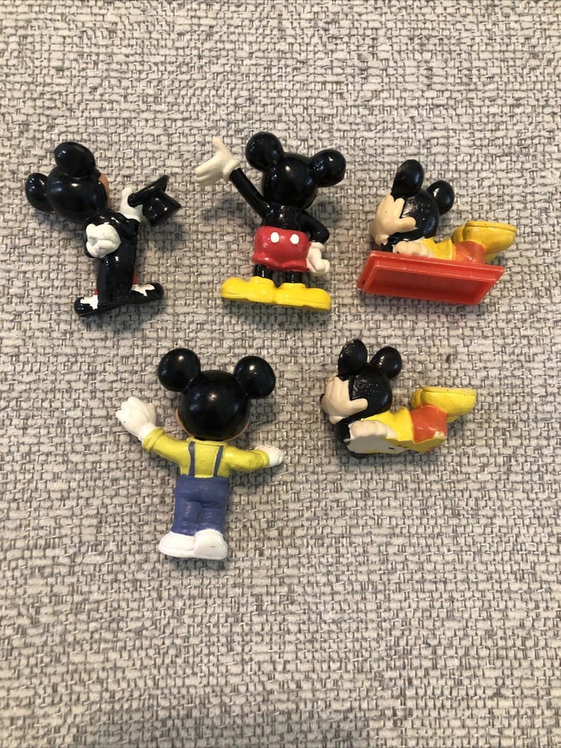 Lote de 5 figuras vintage de Mickey Mouse de Disney en PVC imagen 4