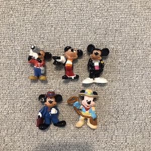 Vintage Walt Disney Applause Mickey Mouse PVC figures. Lot Of 5 1980's & 1990's image 1