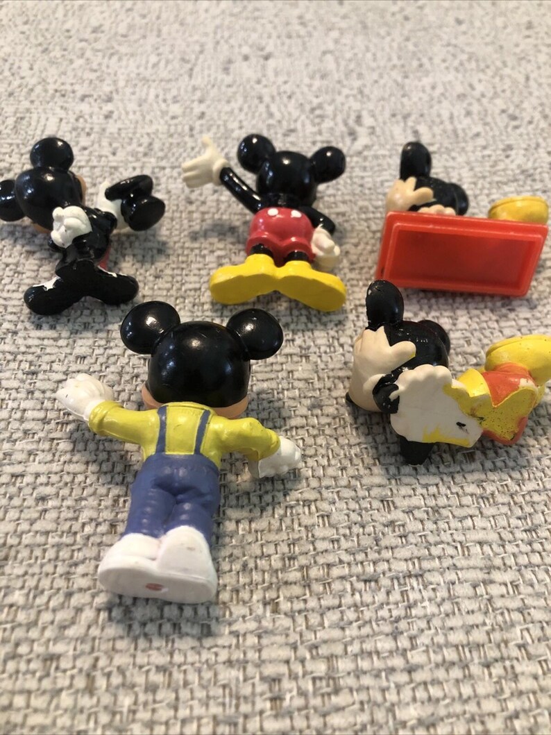Lote de 5 figuras vintage de Mickey Mouse de Disney en PVC imagen 5