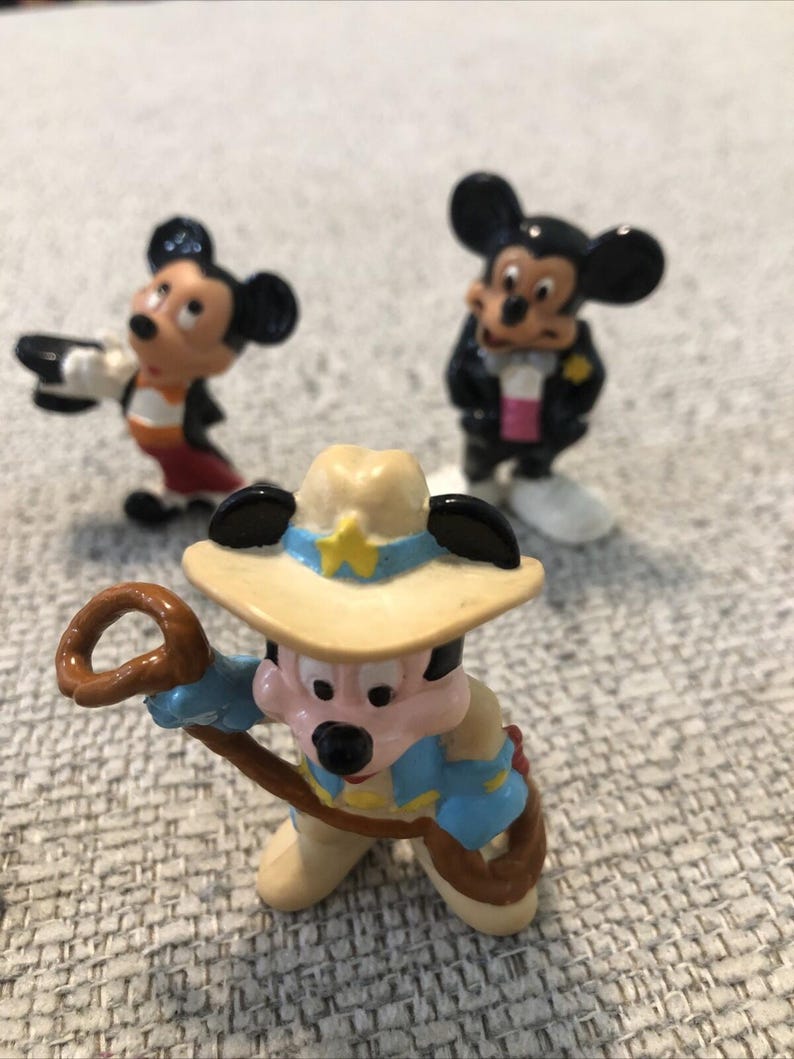 Vintage Walt Disney Applause Mickey Mouse PVC figures. Lot Of 5 1980's & 1990's image 6