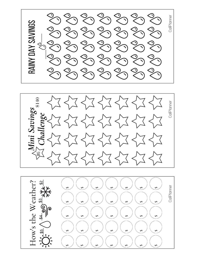 Savings Challenge Printable-6 Different Challenges-pdf - Etsy