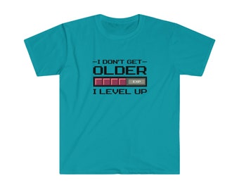 I Don't Get Older I Level Up Gaming Unisex Softstyle T-Shirt