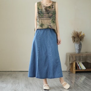 Plus Size Denim Skirt Etsy Ireland