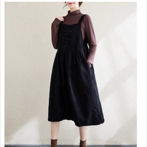 Khaki Overall Dress Etsy