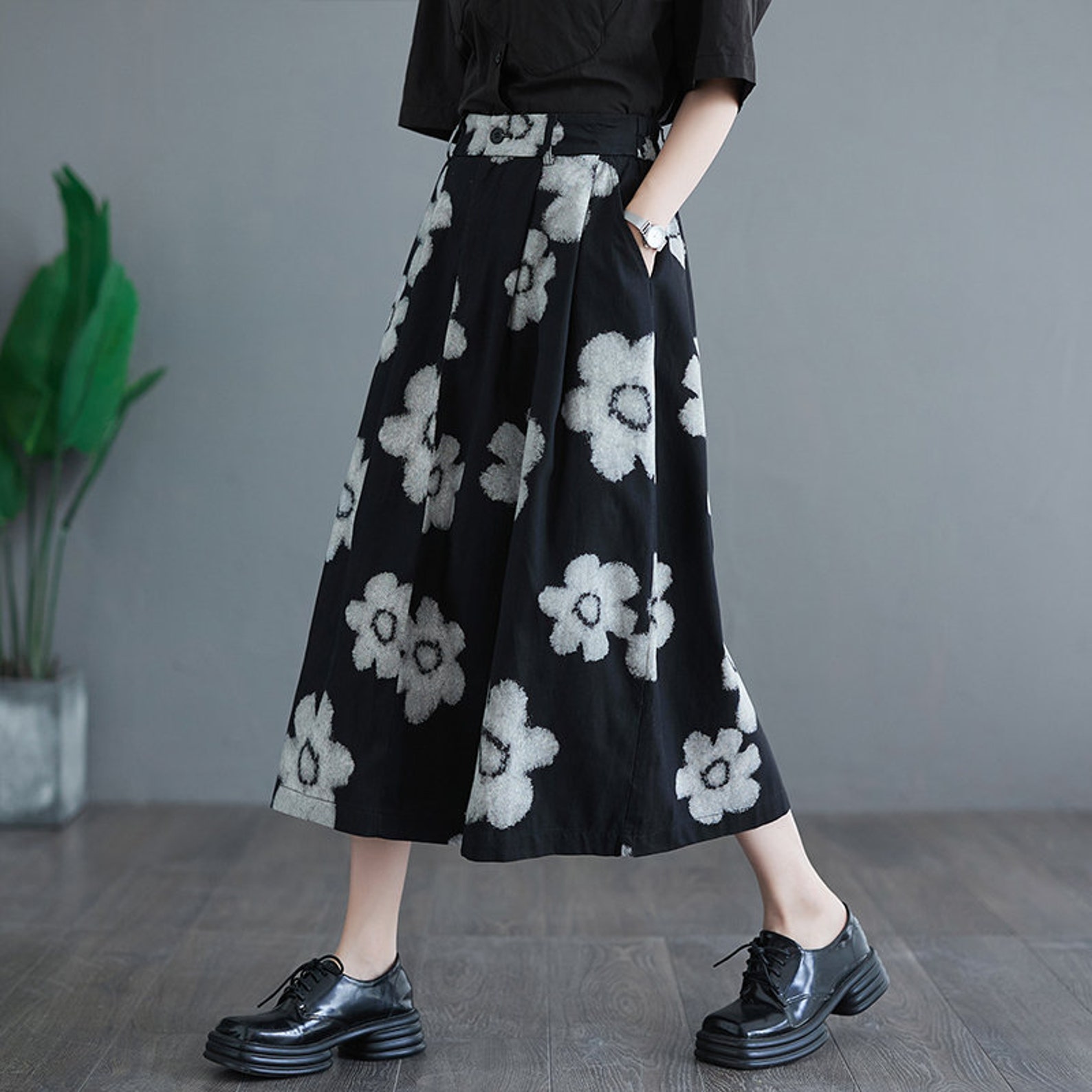 Floral Print Sleeveless Midi with Slit main image 1